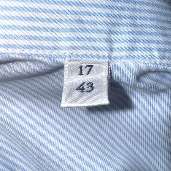 Stenstroms Bengal Stripe Fitted Body Twofold Cotton Super Dress Shirt 17 XL - Picture 3 of 9